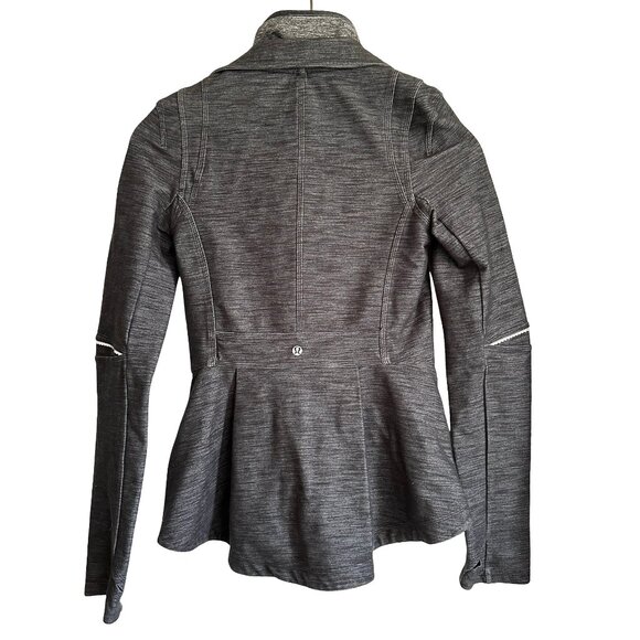 Lululemon Ride On Blazer Slim Moto Outdoor Jacket Women's size 6 Black Fossil - Picture 7 of 7